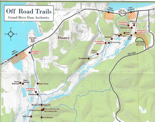Map of Disney Off-Roading Area